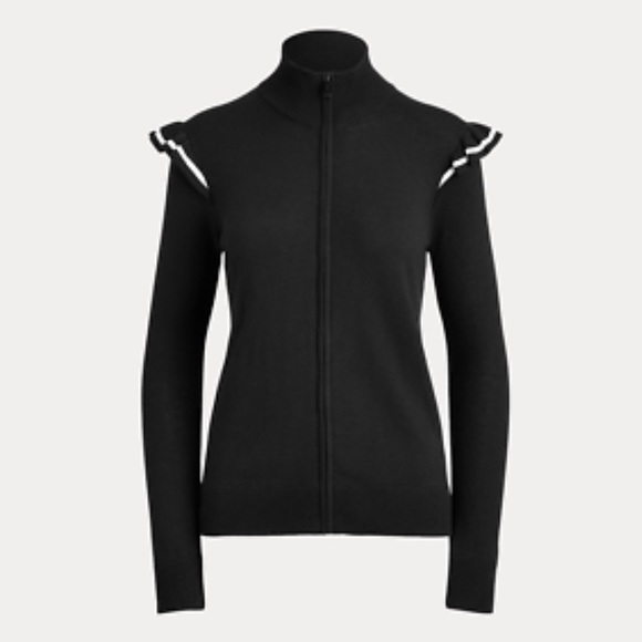 Polo Ralph Lauren Sweaters - Polo GOLF Ralph Lauren Sweater Cashmere Wool Ruffle Trim Knit Size M New w/Tag